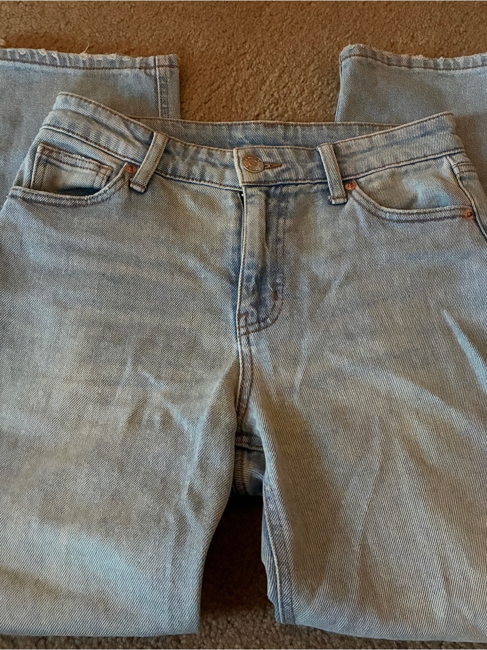Light Blue Mom Jeans - Classic Straight Fit